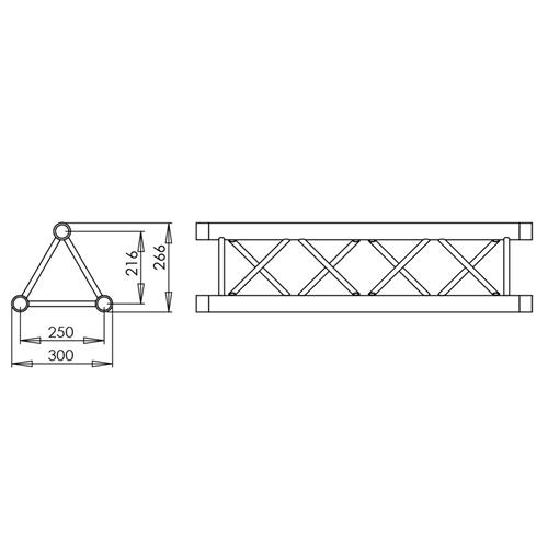 Truss Triangular 30 x 1 m plata FK30T R100 (ER301)