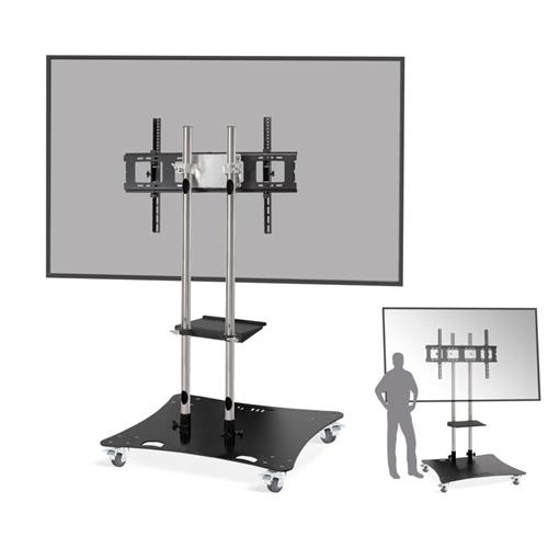Soporte móvil para pantallas de hasta 100". Bandeja incluida PTR-100 Soporte móvil para pantallas de hasta 100". Bandeja incluida PTR-100