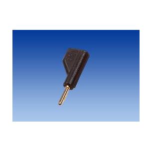 Banana macho enchufable negra 2mm 6A 60V