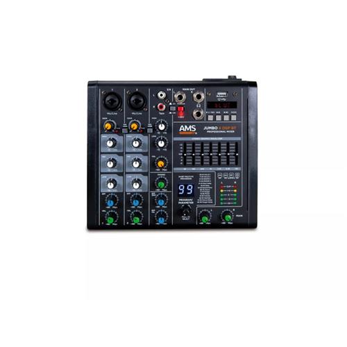 Mezclador de audio. 2 Ch mono+1 St. Reproductor USB/Bluetooth. JUMBO 4 DSP BT