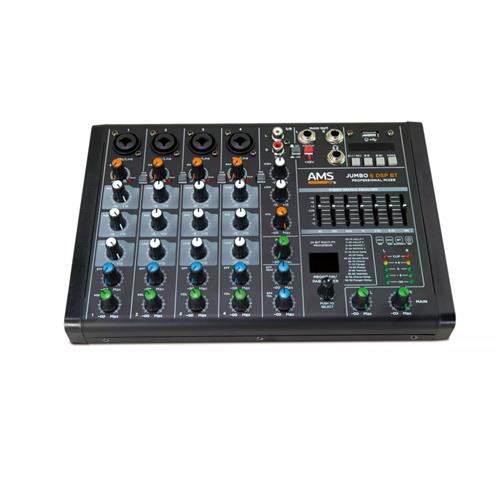 Mezclador de audio. 4 Ch mono+1 St. Reproductor USB/Bluetooth. JUMBO 6 DSP BT