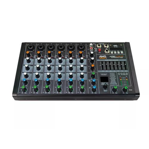 Mezclador de audio. 6 Ch mono+1 St. Reproductor USB/Bluetooth. JUMBO 8 DSP BT