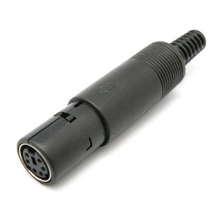 Conector Mini-Din hembra aereo 6 pines