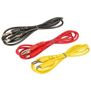 Kit de 3 puntas de prueba banana 4mm a pinza cocodrilo