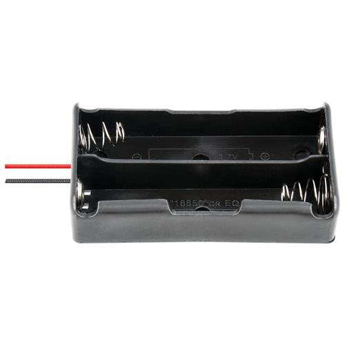 Portapila 2 x 18650 con cable