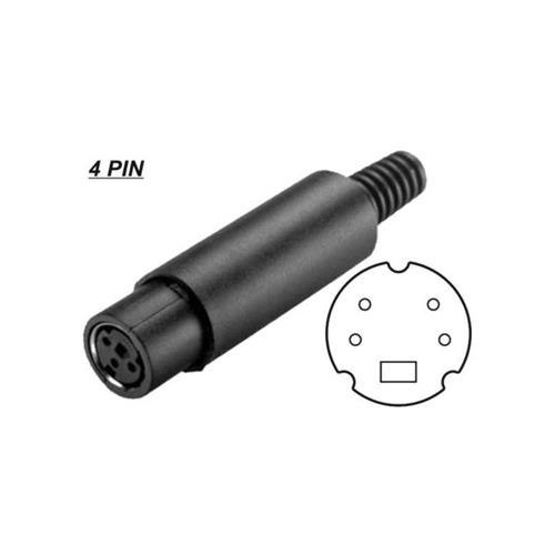 Conector Mini-Din hembra aereo 9 pines