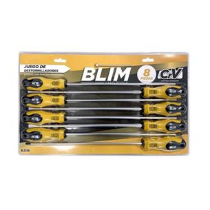 Juego 8 Destornilladores LARGOS plano/estrella BLIM