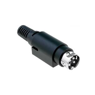 Conector Mini-Din macho aereo 4 pines, Pin grueso