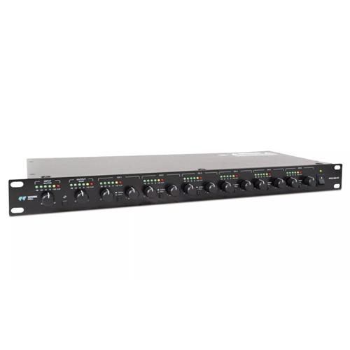 Mezclador/splitter audio 2 entradas, 6+2 salidas WDS 602 ST