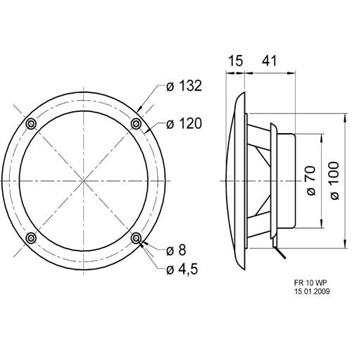 Altavoz marino 4" (10CM) 20W 4ohm