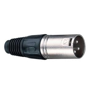 Conector XLR 3 contactos. Macho aéreo. Cromado MCA 002 MKII