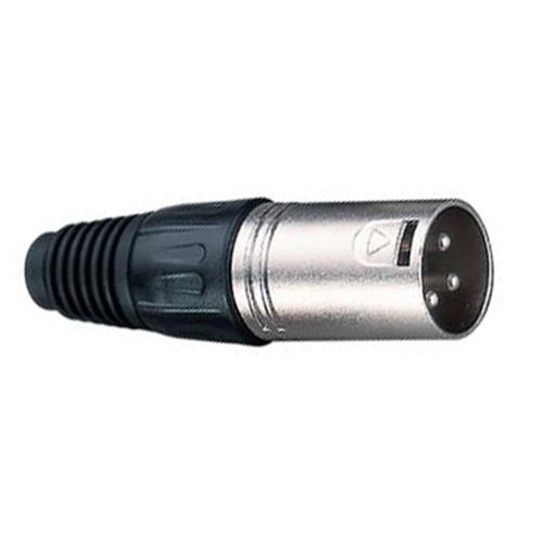 Conector XLR 3 contactos. Macho aéreo. Cromado MCA 002 MKII