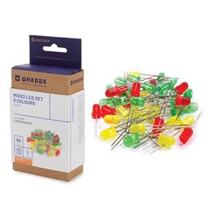 pack leds 80unds 5-3mm 3 colores