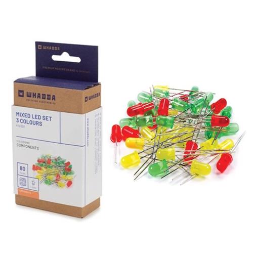 pack leds 80unds 5-3mm 3 colores