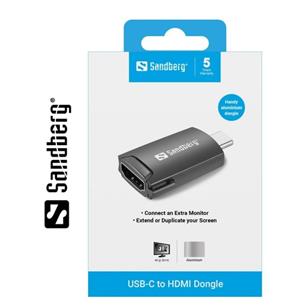 Adaptador Dongle USB-C a Hdmi 4K-30Hz Sandberg