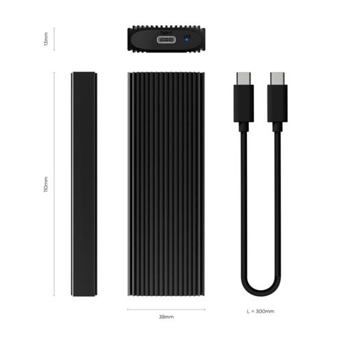 Caja Externa M.2 NVMe Asiens USB-C