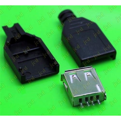 Conector USB A hembra aereo soldar