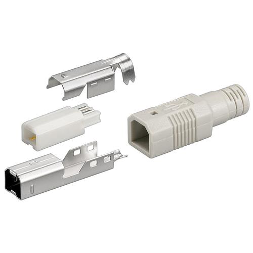 Conector USB B macho aereo soldar