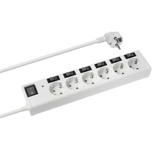 Regleta 6 tomas interruptores individuales