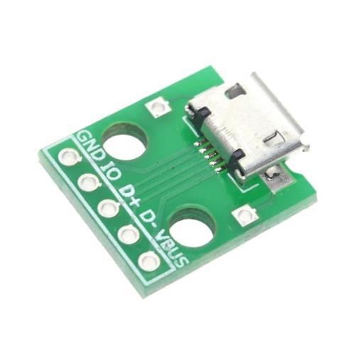 Conector USB Micro-B 5 pines SMD en PCB