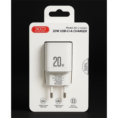 Cargador 20W USB-C XO carga rapida PD3.0