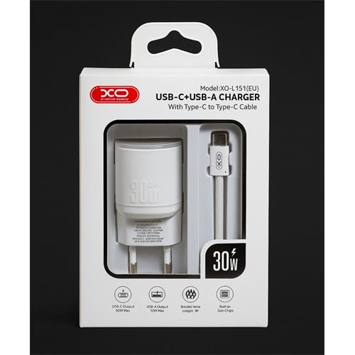 Cargador+Cable 30W USB-C PD3.0 XO