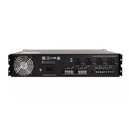 Amplificador con mezclador/reproductor 2x250W@4Ohm, L70/100V. 2 zonas PA 2502 BT