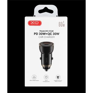 Cargador de Mechero 2USB A-C XO 60W