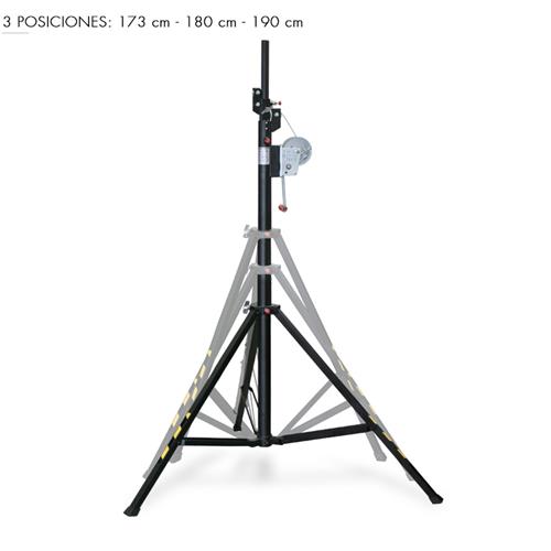 Torre de elevación telescópica de carga superior. Base plegable. ELC-710