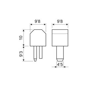 Conector DIN altavoz macho con cable de conexión incorporado, 25cm 2