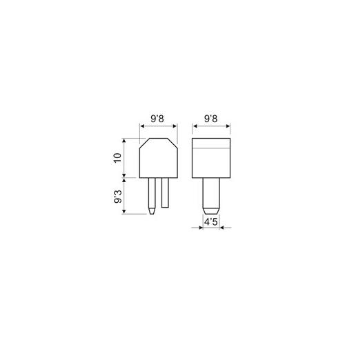 Conector DIN altavoz macho con cable de conexión incorporado, 25cm