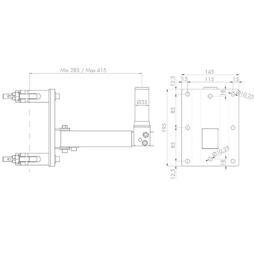 Soporte para altavoz para su fijación a Truss ALT-16/G Soporte para altavoz para su fijación a Truss ALT-16/G