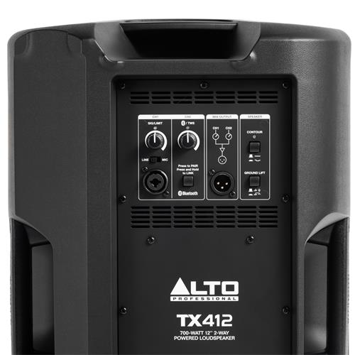 Recinto autoamplificado 2 vías de 12”, 700W, con Bluetooth TX412