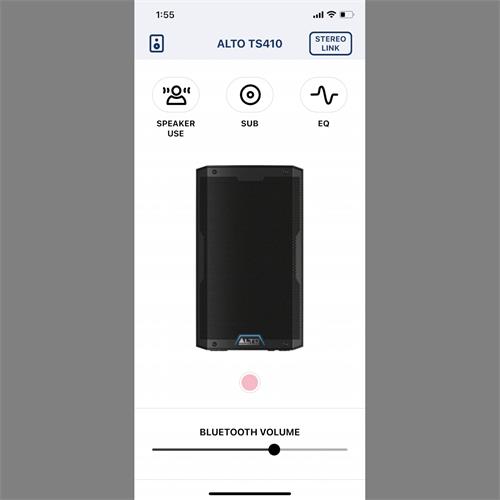 Recinto autoamplificado 2 vías, 10" con Bluetooth, DSP y control vía App TS410 Recinto autoamplificado 2 vías, 10" con Bluetooth, DSP y control vía App TS410