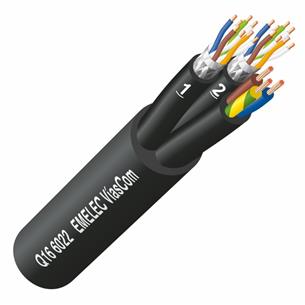 Carro con manguera Q16-6014 4xCAT6 SF/UTP 70M EVR470/CPO.RJ45+Chasis ETH.CON 2