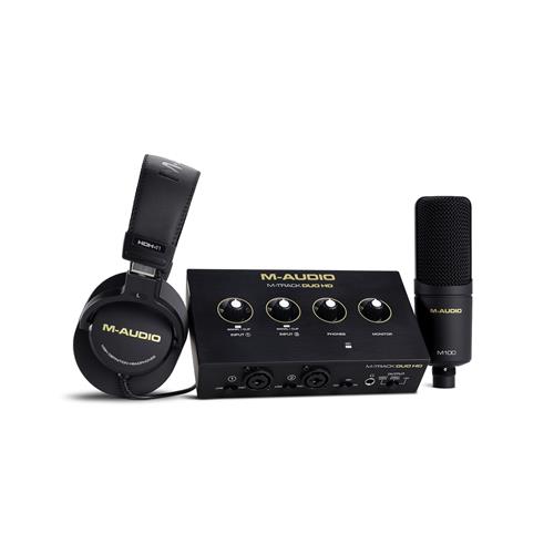 Paquete de grabacion interfaz microfono, auriculares M-TRACK DUO HD PACK