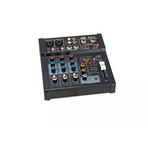 Mezclador de audio con 2x entradas MIC/LINE, 1 estéreo + 1 entrada MIC AM 5 BT