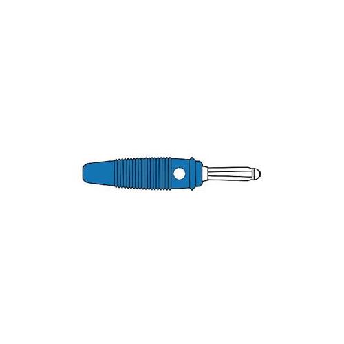 Banana 4mm con muelle conexion a tornillo azul Hirschmann