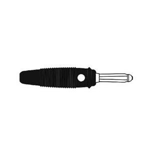 Banana 4mm con muelle conexion a tornillo negro Hirschmann