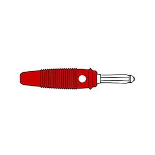 Banana 4mm con muelle conexion a tornillo rojo Hirschmann