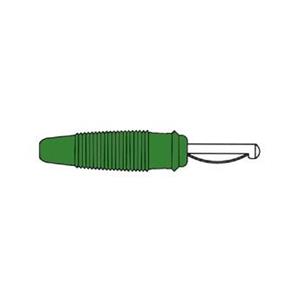 Banana 4mm con muelle conexion a tornillo verde Hirschmann