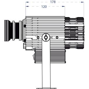 Proyector LED de gobos rotativos de 40W IP65 Triton-Blue Lente 1:0:25 2