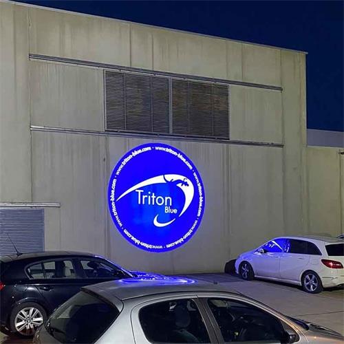 Proyector LED de gobos rotativos de 40W IP65 Triton-Blue Lente 1:0:25 Proyector LED de gobos rotativos de 40W IP65 Triton-Blue Lente 1:0:25