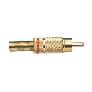 Conector RCA macho aereo dorado rojo