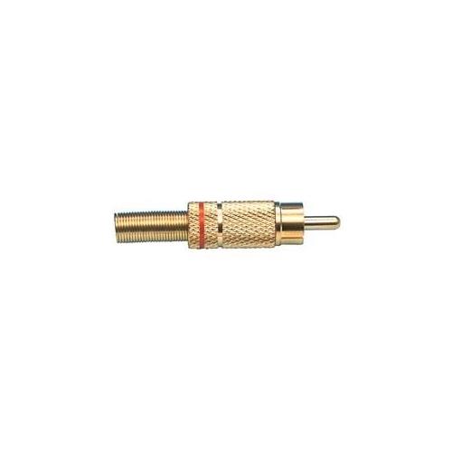 Conector RCA macho aereo dorado rojo