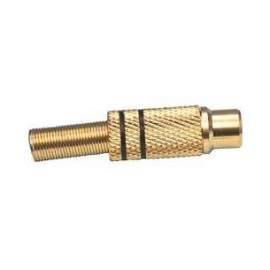Conector RCA hembra aereo dorado rojo
