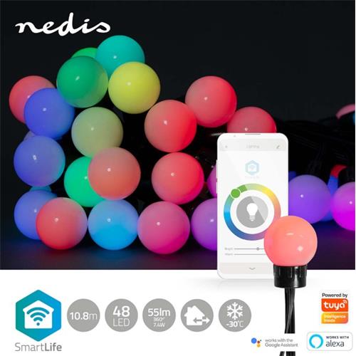 Tira 48 led exterior RGB wifi IP65 10mts Nedis