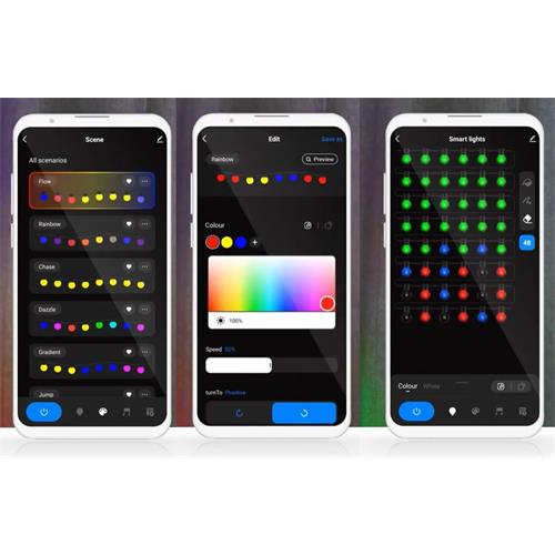 Tira 48 led exterior RGB wifi IP65 10mts Nedis