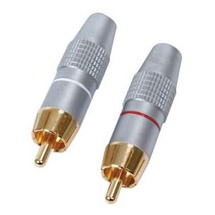 Conector RCA macho metal pareja HQ