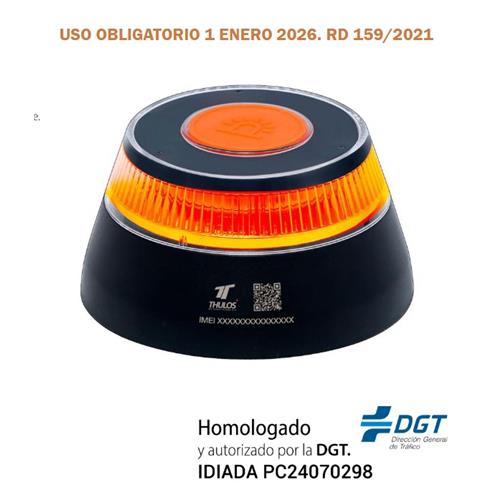 Baliza de emergencia V16 geolocalizable Thulos